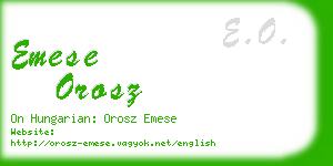 emese orosz business card